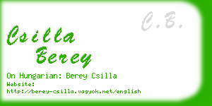 csilla berey business card